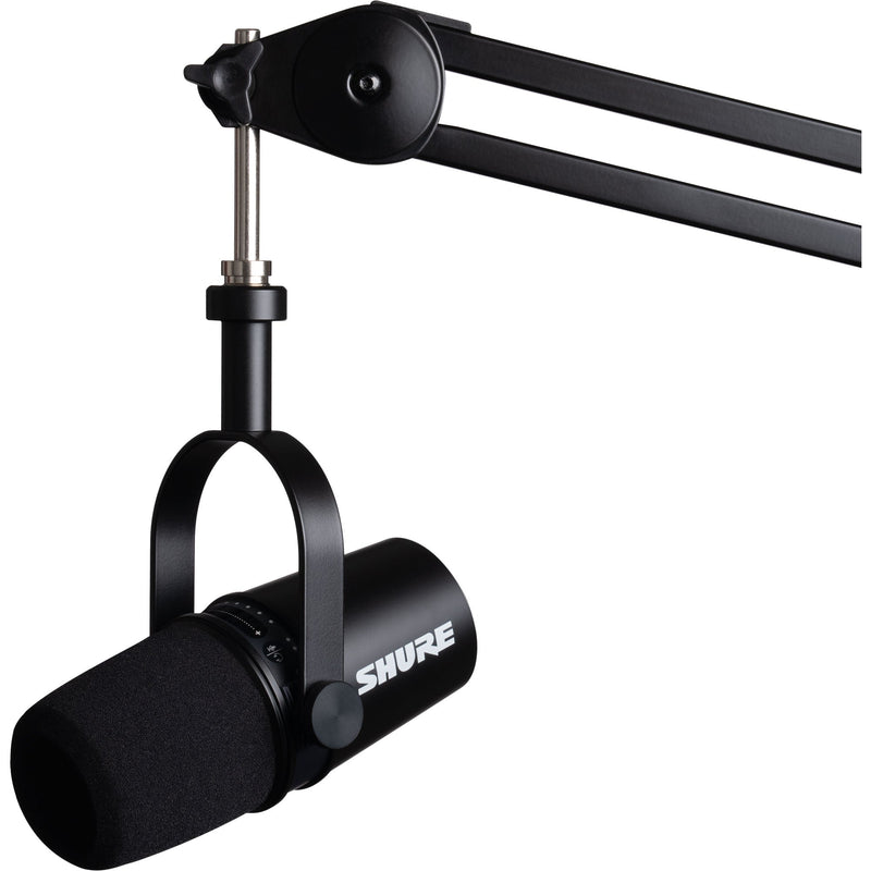 Shure MV7-K XLR/USB Dynamic Podcasting Microphone with FREE 20' XLR Cable (Black)