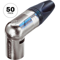 Neutrik NC4MRX Male Right Angle 4-Pin XLR Cable Connector (Nickel/Silver, Box of 50) Image 1