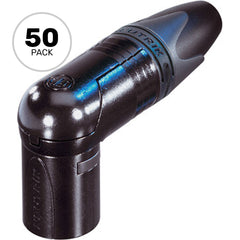 Neutrik NC4MRX-BAG Male Right Angle 4-Pin XLR Cable Connector (Black/Silver, Box of 50) Image 1