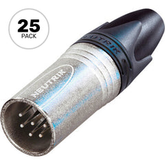 Neutrik NC6MXX Male 6-Pin XLR Cable Connector (Nickel/Silver, Box of 25) Image 1