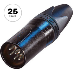 Neutrik NC6MXX-BAG Male 6-Pin XLR Cable Connector (Black/Silver, Box of 25) Image 1