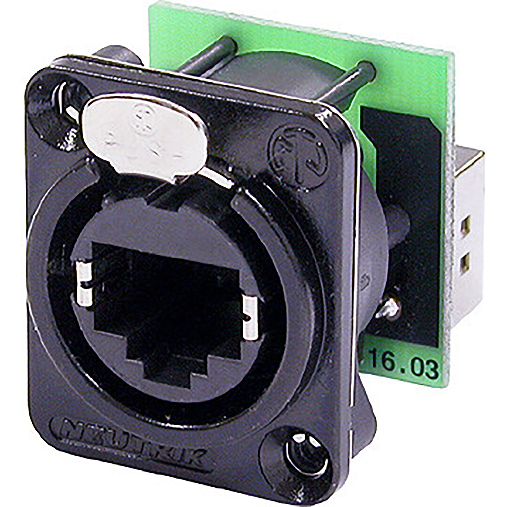 Neutrik NE8FDP-B etherCON RJ45 Feedthrough Receptacle (Black)