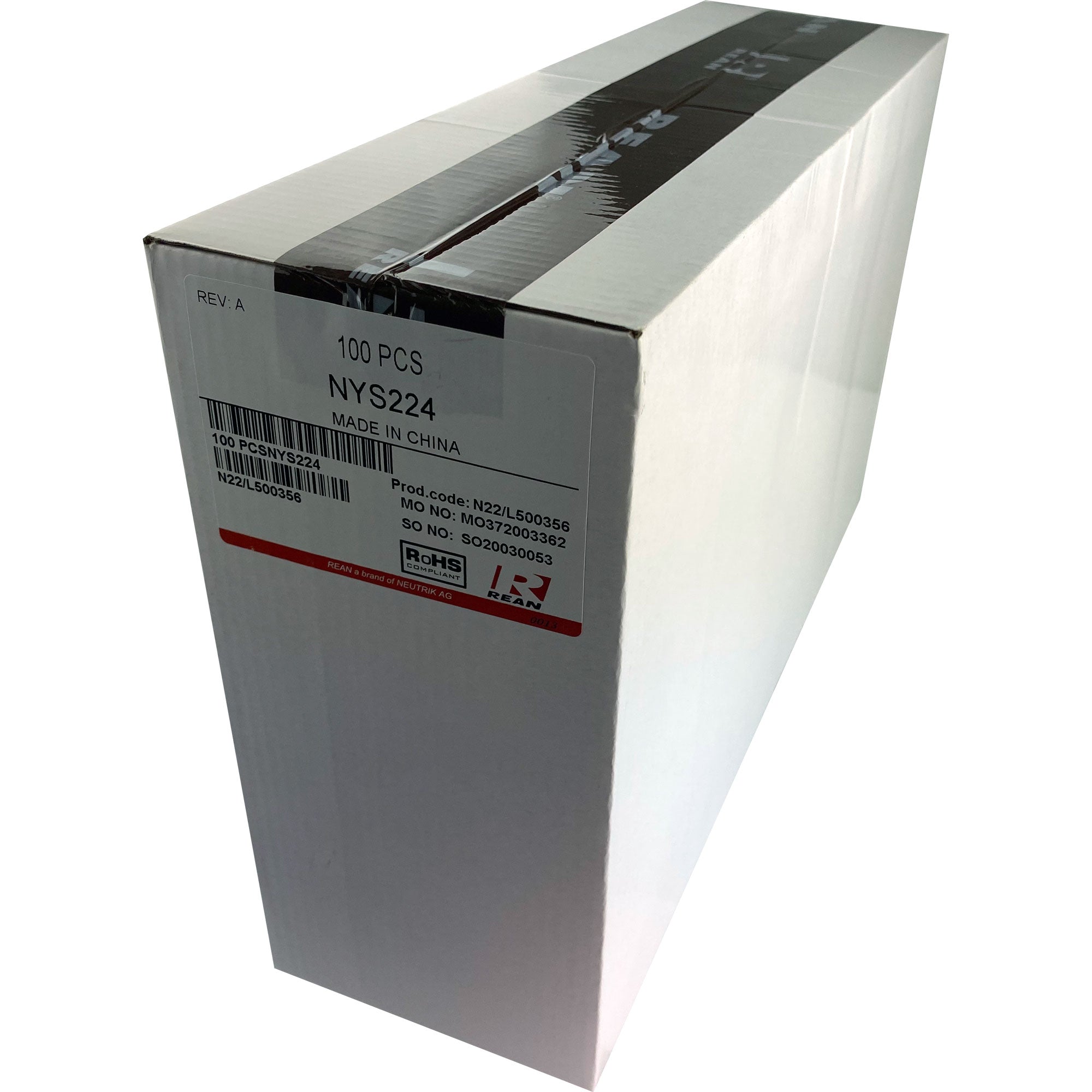 Neutrik Rean NYS224L 1/4" Mono Phone Long Barrel Plug for Large Cables (Nickel/Silver, Box of 100)