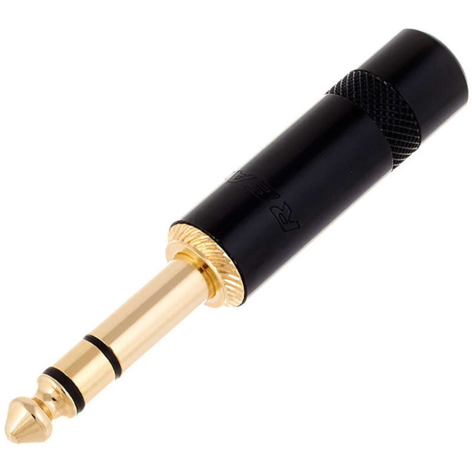 Neutrik Rean NYS228BG 1/4" Stereo Phone Long Barrel Plug (Black/Gold, Box of 100)