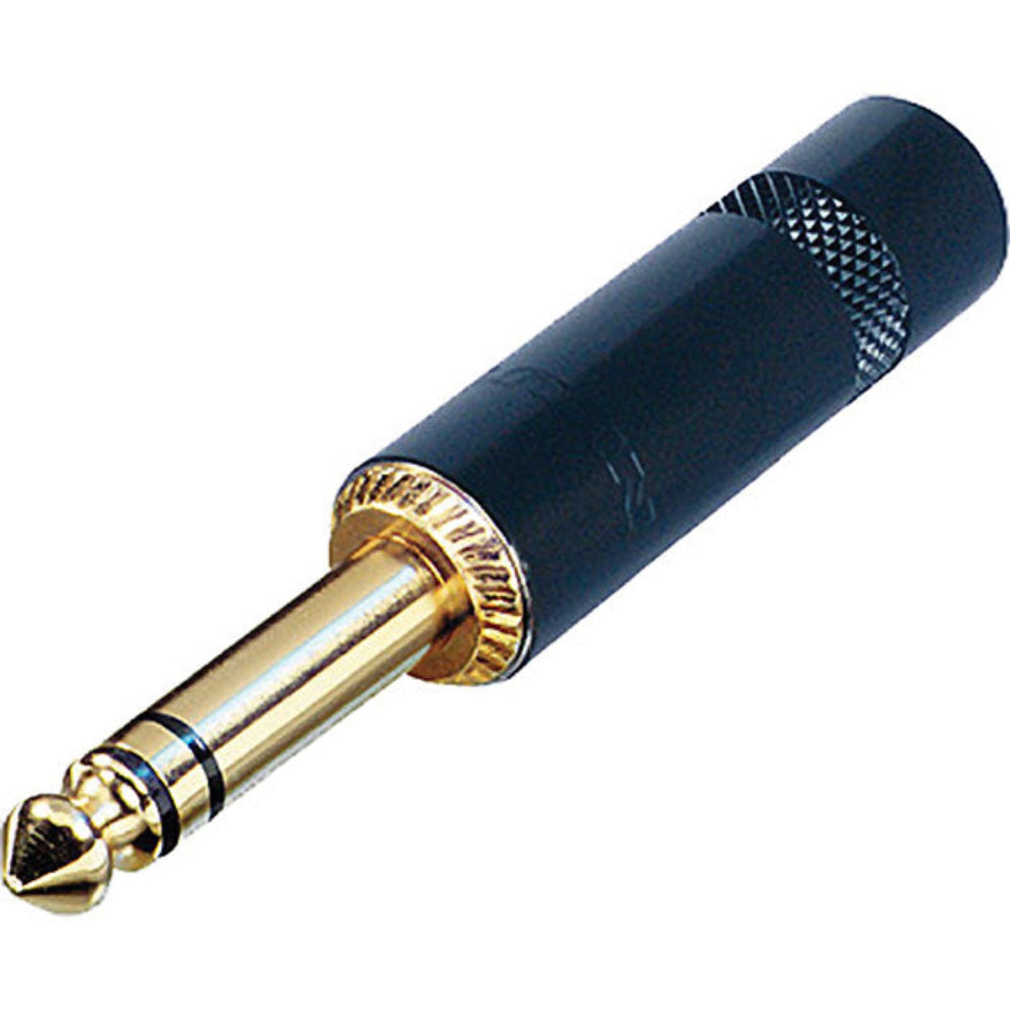 Neutrik Rean NYS228BG 1/4" Stereo Phone Long Barrel Plug (Black/Gold, Box of 100)