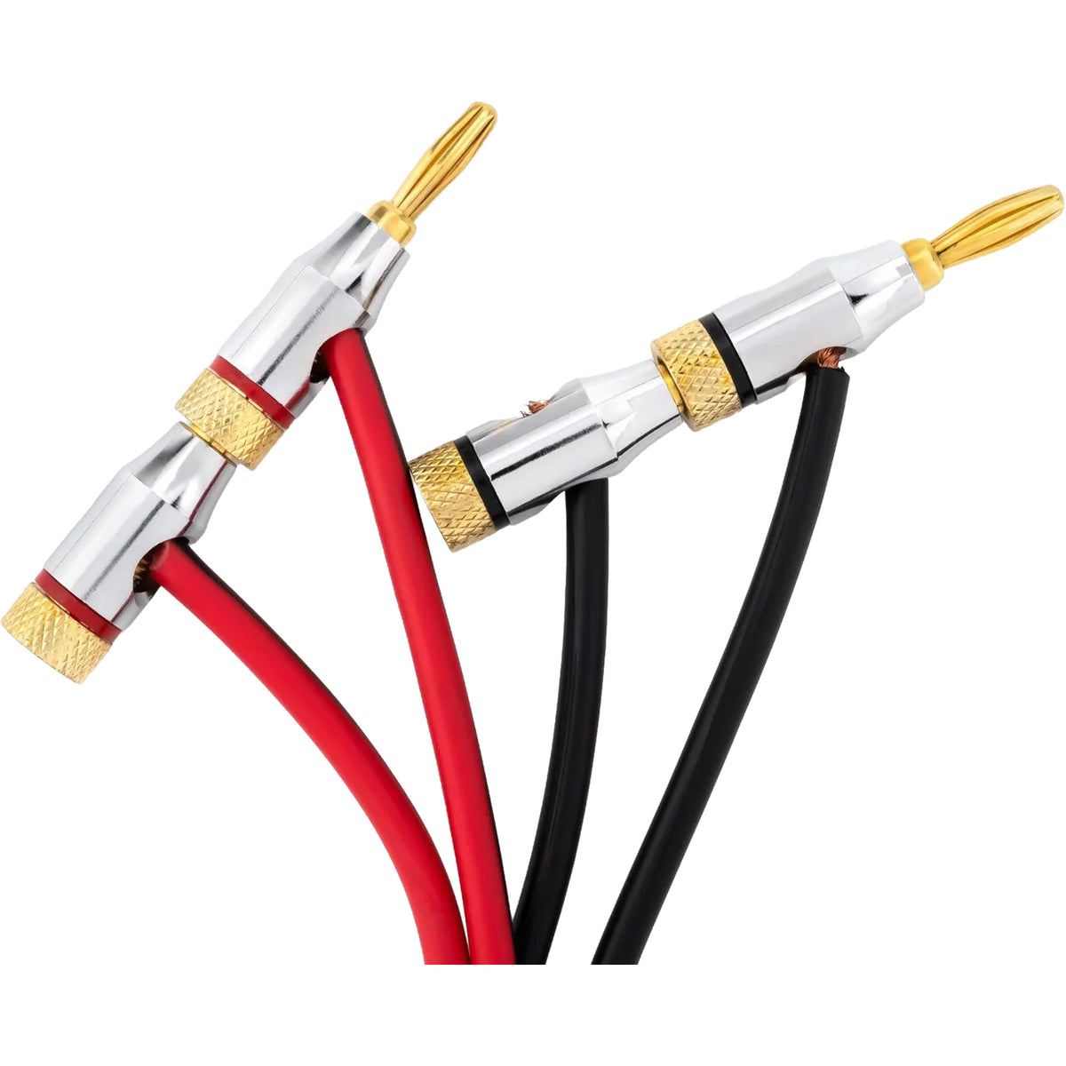 Sewell Ocelot Open-Screw Gold-Plated Banana Plugs with Daisy Chain Support Bi-Wire Kit (2 Red & 2 Black) Image 5