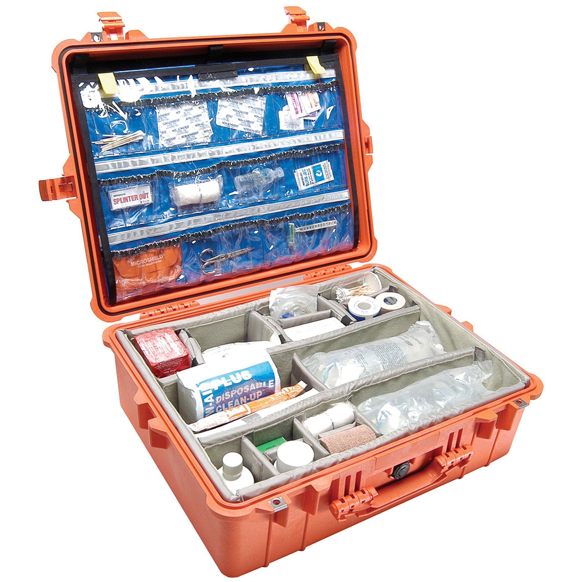 Pelican 1600EMS Protector Case with EMS Organizer and Dividers (Orange)