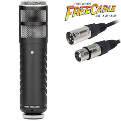 Rode Procaster Broadcast-Quality Dynamic Microphone with FREE 20' XLR Cable Image 1