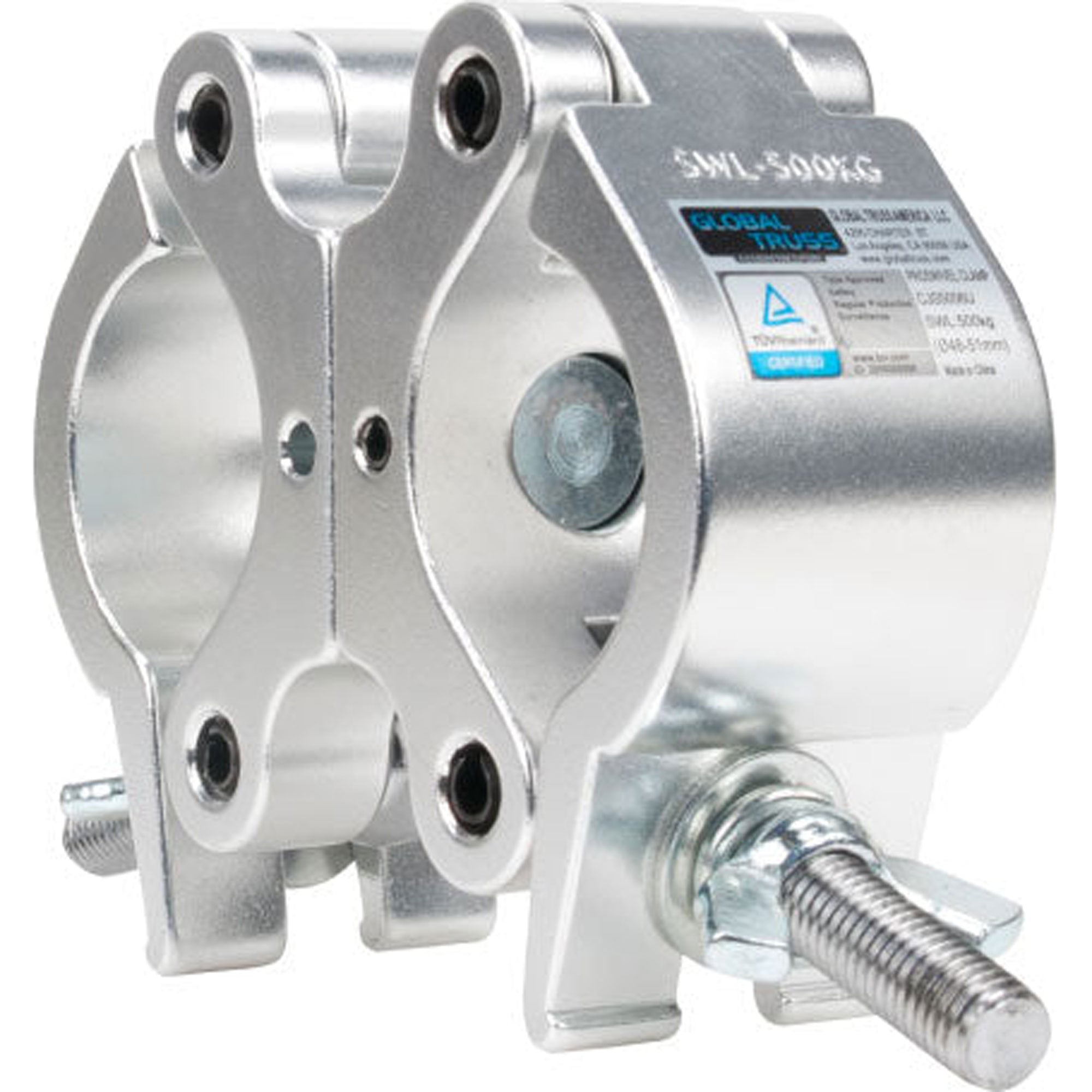 American DJ Pro Swivel Clamp Heavy-Duty Dual Swivel Clamp for 50mm Tubing (Silver)