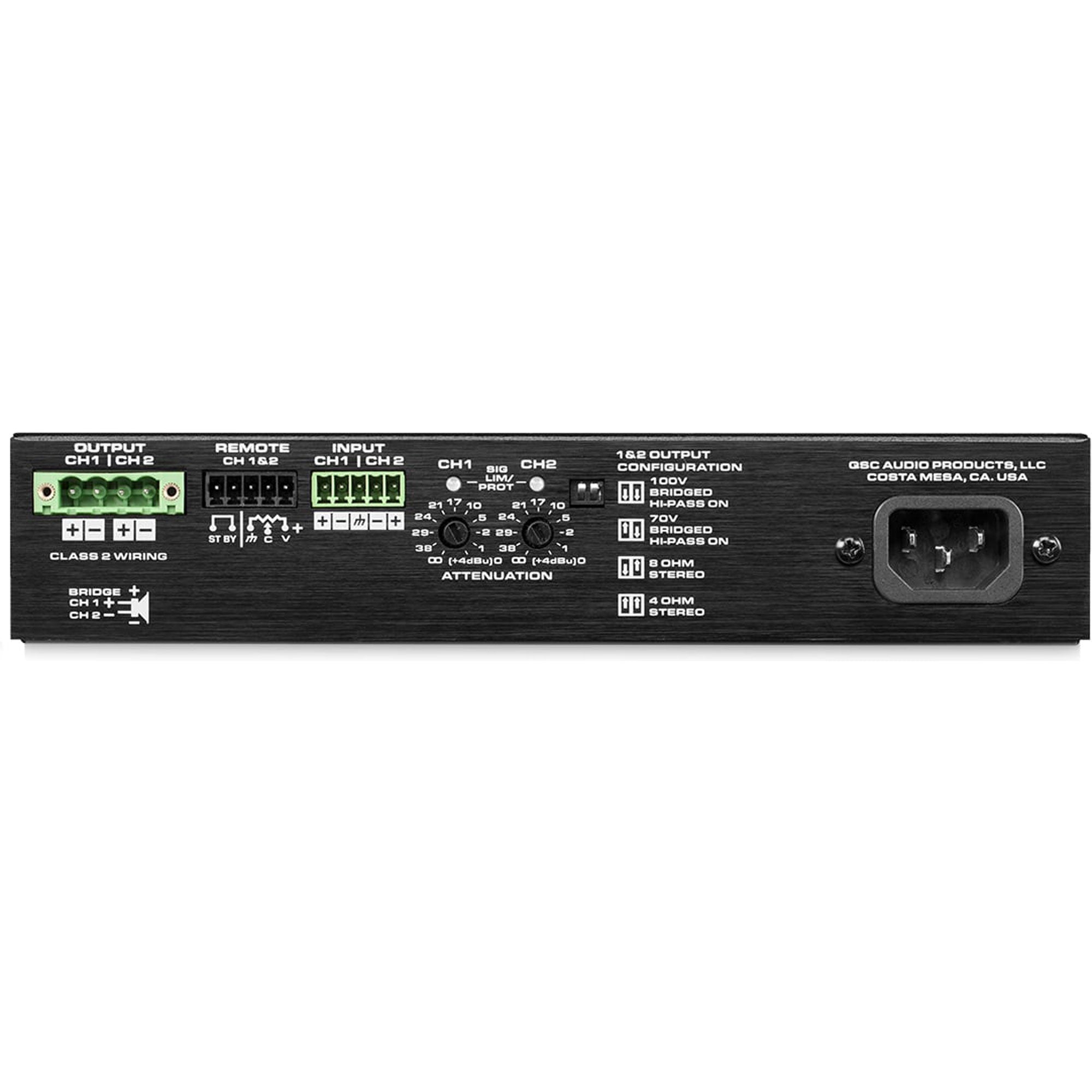 QSC SPA2-200 Energy Star 2-Channel Power Amplifier (200W)