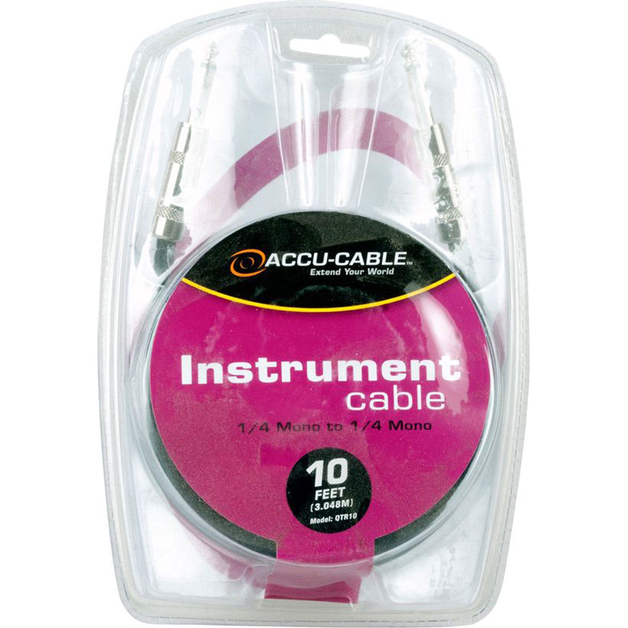 American DJ Accu-Cable QTR10 1/4" Instrument Cable (10')