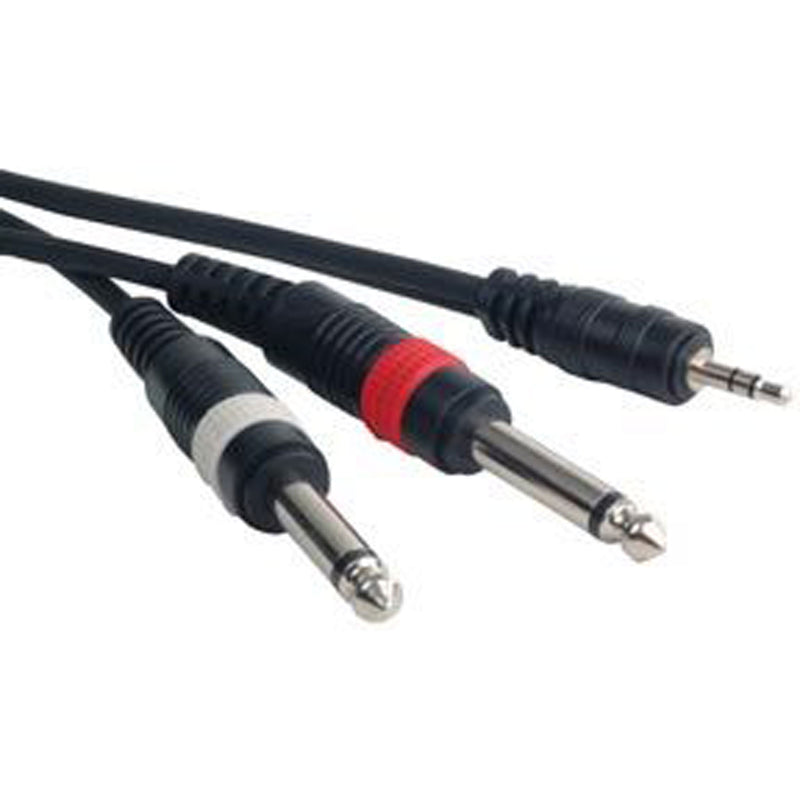 American DJ Accu-Cable MP4-15 1/8" Mini Plug to 1/4" Cable (15')