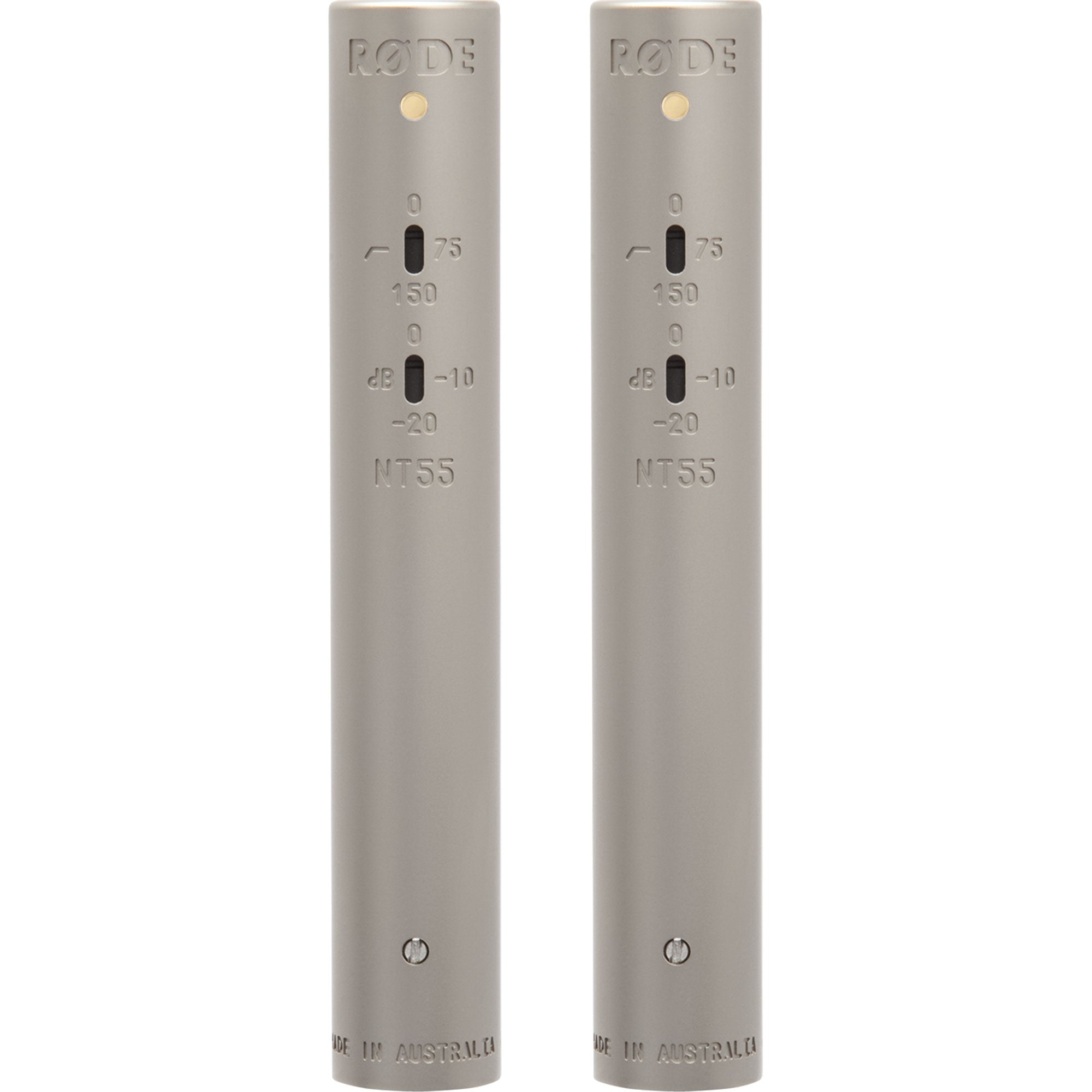 Rode NT55 Compact Condenser Microphones with Interchangeable Capsules (Matched Pair)