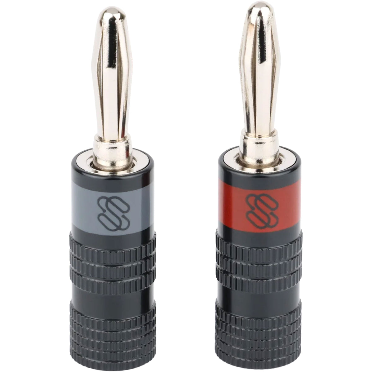 Sewell Silverback Pro Nickel Plated Solder & Screw Banana Plugs Bi-Wire Kit (2 Red & 2 Black) Image 2