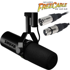 Shure SM7dB Dynamic Cardioid Vocal Microphone with Built-In Preamp and FREE 20' XLR Cable Image 1