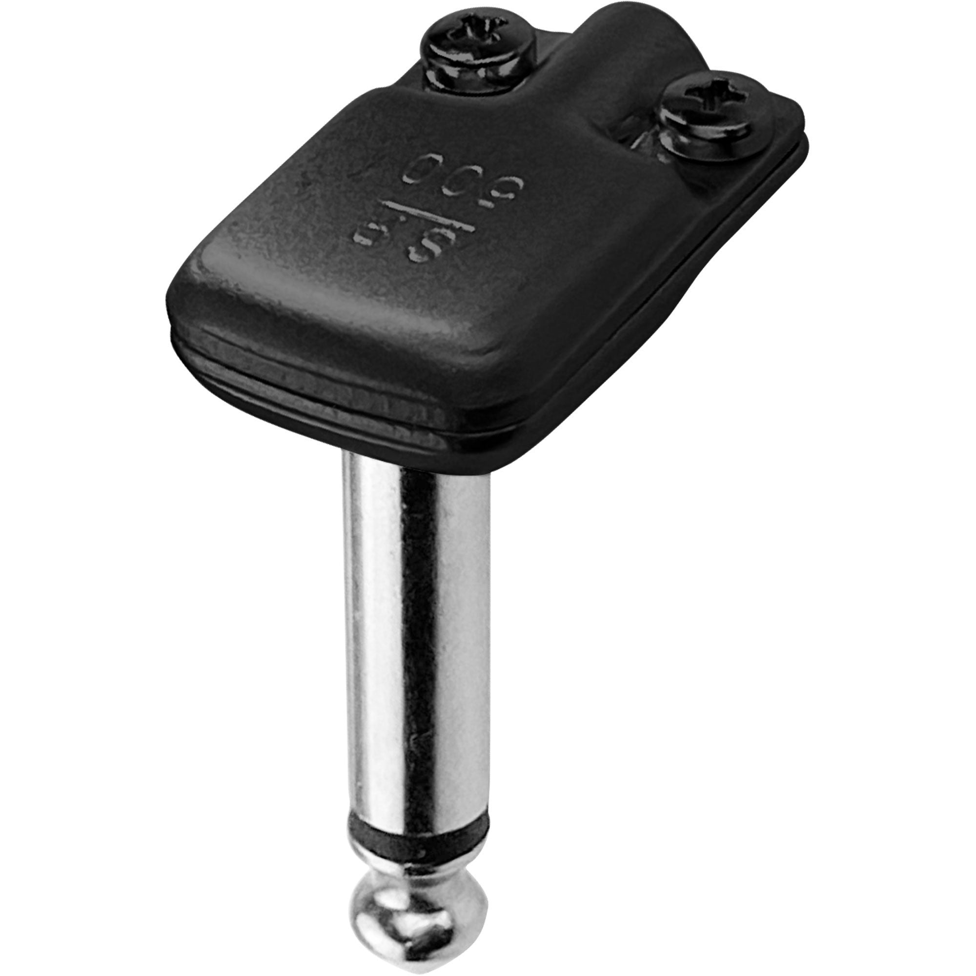 SquarePlug SP500BK Compact Pancake Right-Angle 1/4" TS Mono Cable Plugs (Black, 10 Pack)