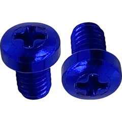 Custom Cable 2 Pack of SquarePlug M3x4/B Blue Color Coding Screws Image 1