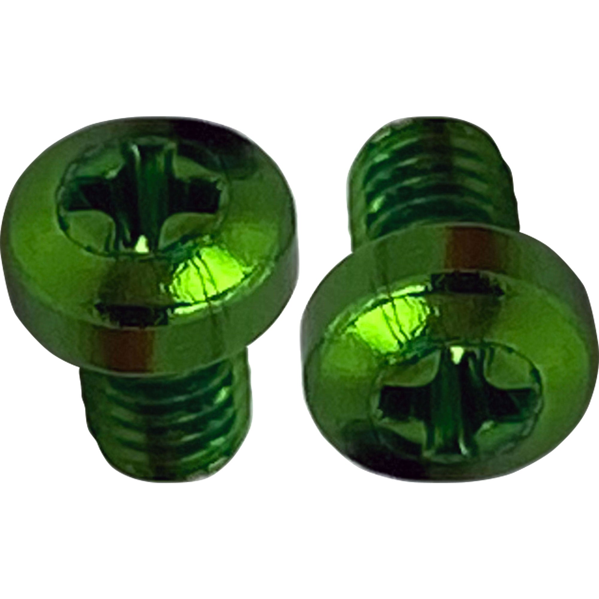 Custom Cable 2 Pack of SquarePlug M3x4/G Green Color Coding Screws