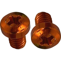 Custom Cable 2 Pack of SquarePlug M3x4/O Orange Color Coding Screws Image 1