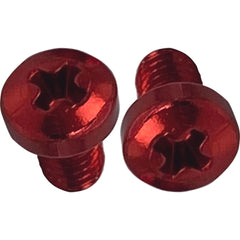 Custom Cable 2 Pack of SquarePlug M3x4/R Red Color Coding Screws Image 1