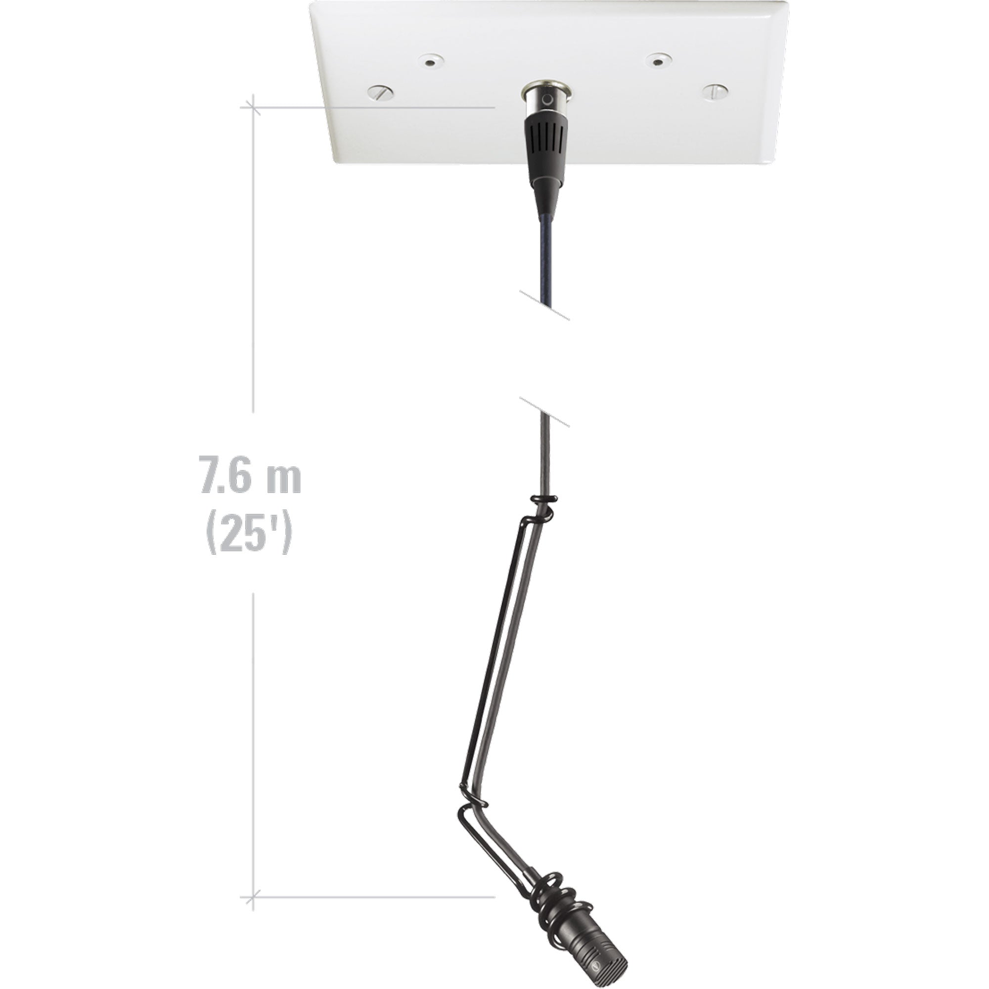 Audio-Technica U853PM Cardioid Condenser Hanging Microphone (Black)