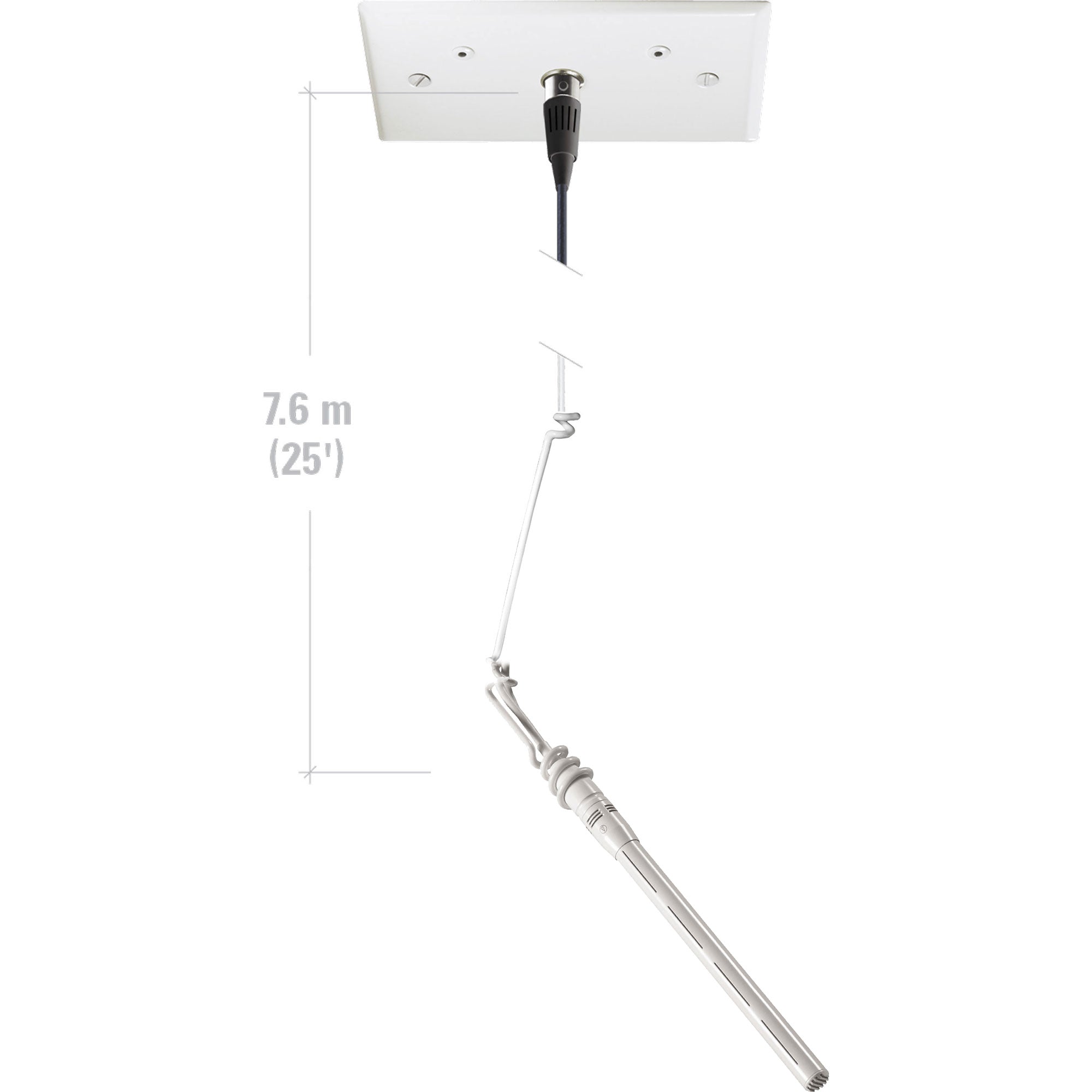 Audio-Technica U853PMWU UniLine Condenser Hanging Microphone (White)