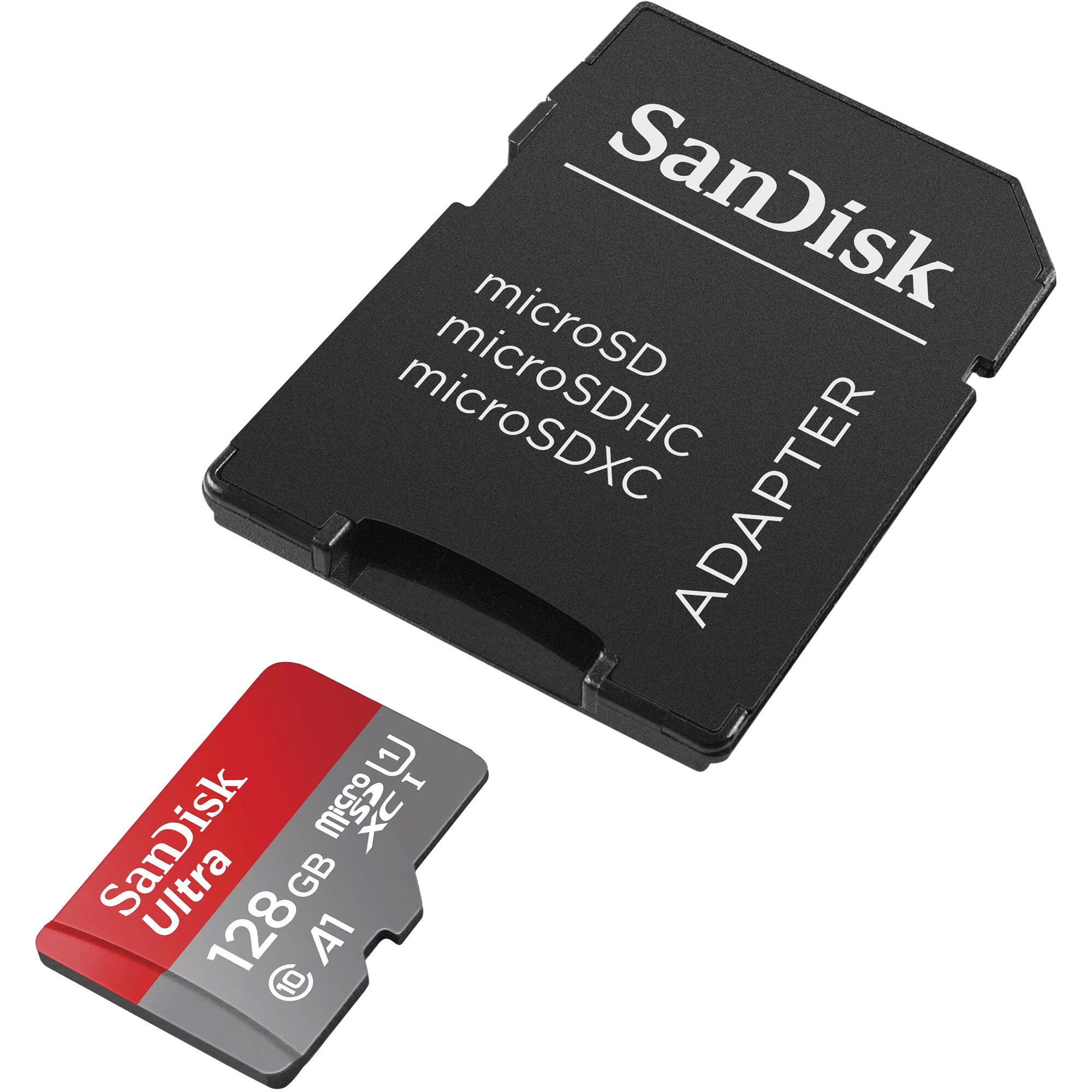 SanDisk 128GB Ultra UHS-I microSDXC Memory Card with SD Adapter (Class 10)