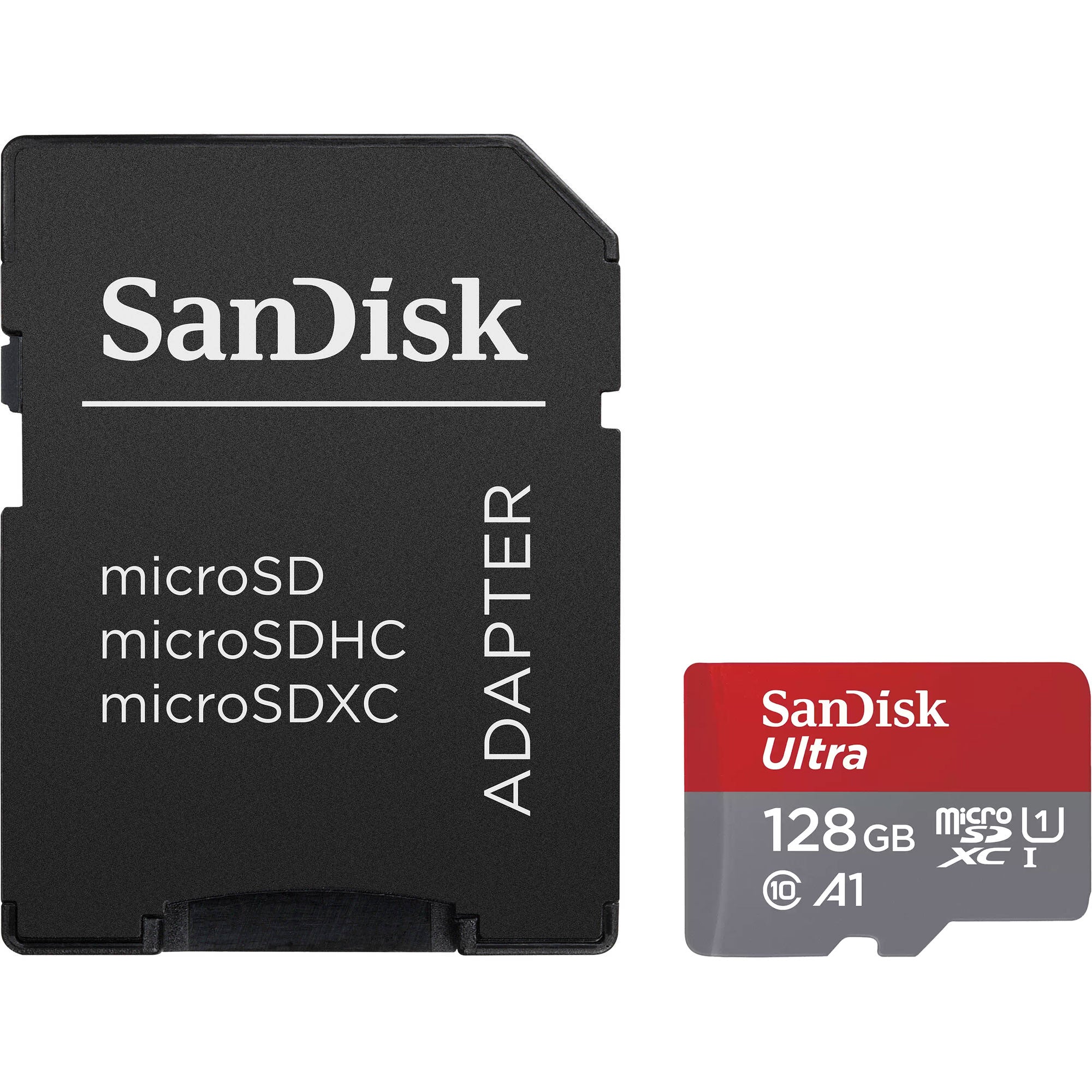 SanDisk 128GB Ultra UHS-I microSDXC Memory Card with SD Adapter (Class 10)