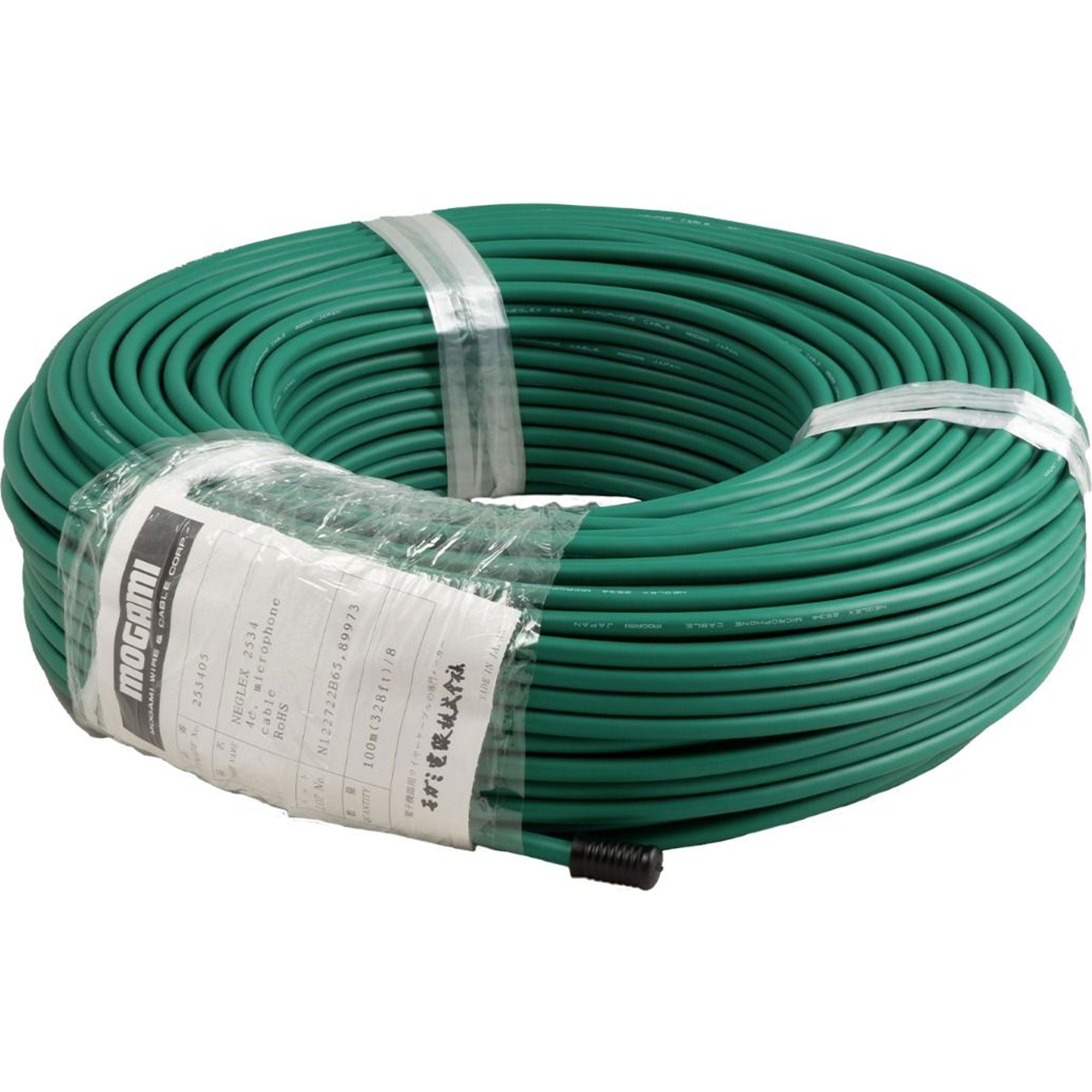 Mogami W2534 Neglex Quad Microphone Cable (Green, 328'/100m Roll)