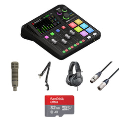 Rode RODECaster Duo Ultimate 1-Person Podcasting Kit with RE20 Mic, Boom Arm & Headphones (Beige) Image 1
