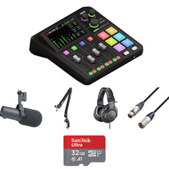 Rode RODECaster Duo Ultimate 1-Person Podcasting Kit with SM7B Mic, Boom Arm & Headphones Image 1