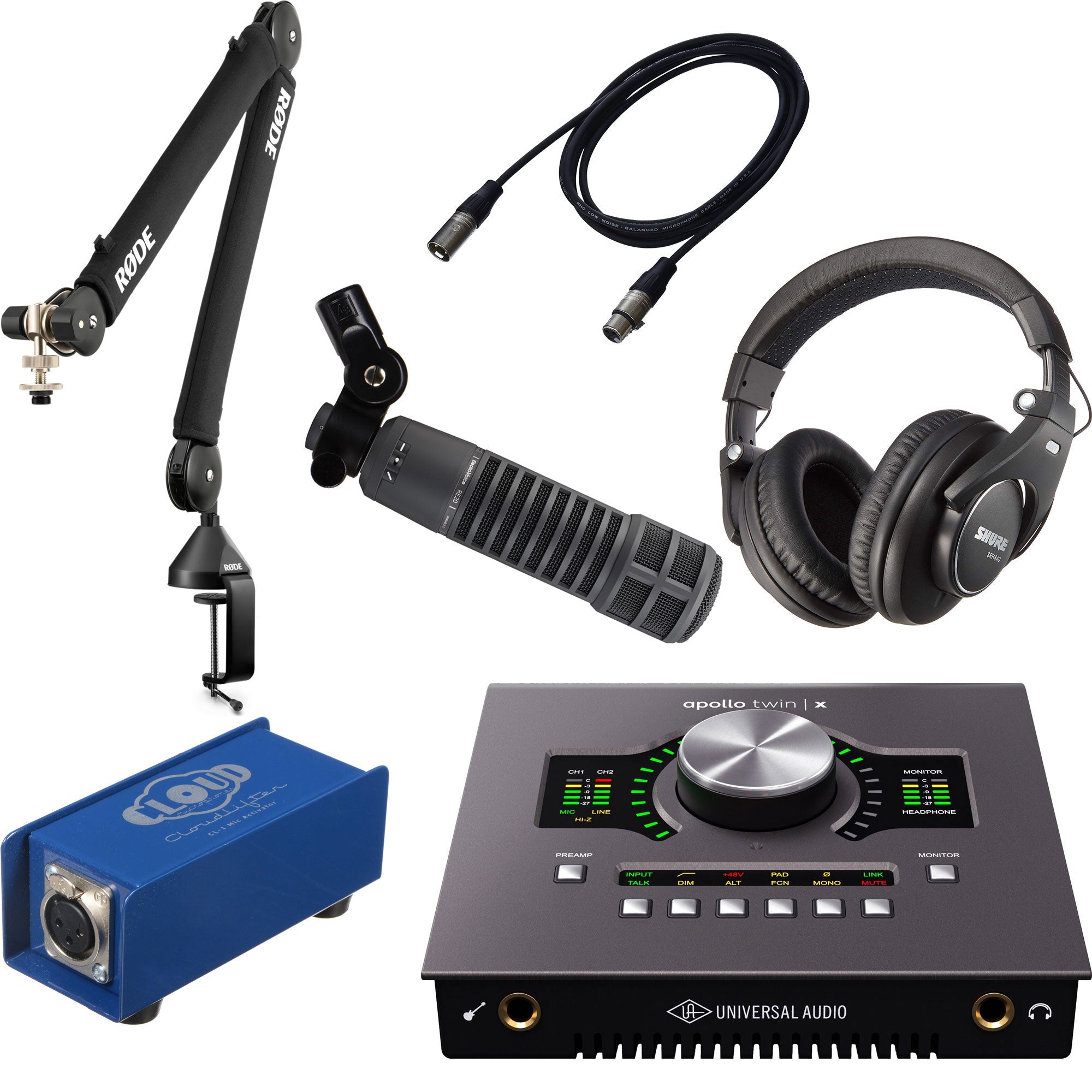 Electro-Voice RE20 Microphone with Podcasting Ultimate Bundle (Black)