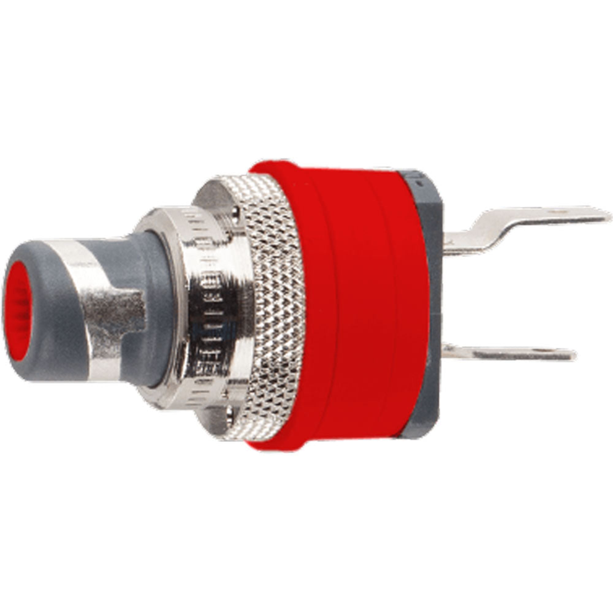 WBT 0210-Ag-Ms Nextgen Pure Silver RCA Female Socket Jack with Metal Nut (Single, Red)