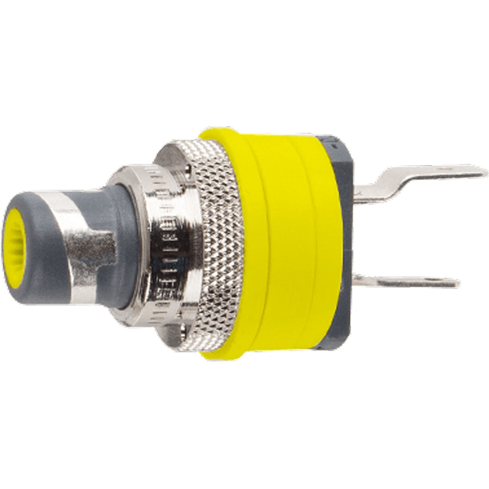 WBT 0210-Ag-Ms Nextgen Pure Silver RCA Female Socket Jack with Metal Nut (Single, Yellow)