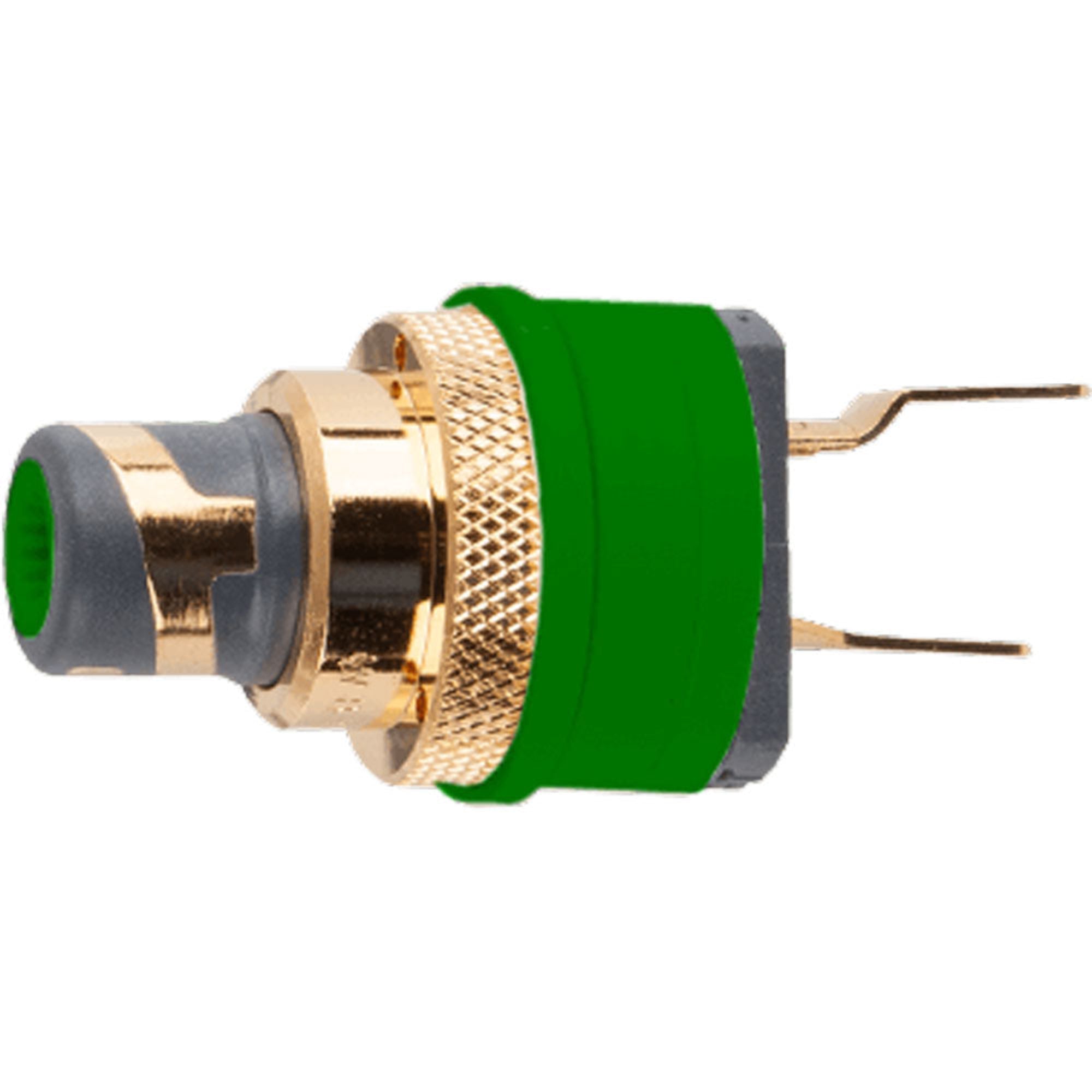 WBT 0210-Cu-Ms Nextgen Gold Plated RCA Female Socket Jack with Metal Nut (Single, Green) Image 1