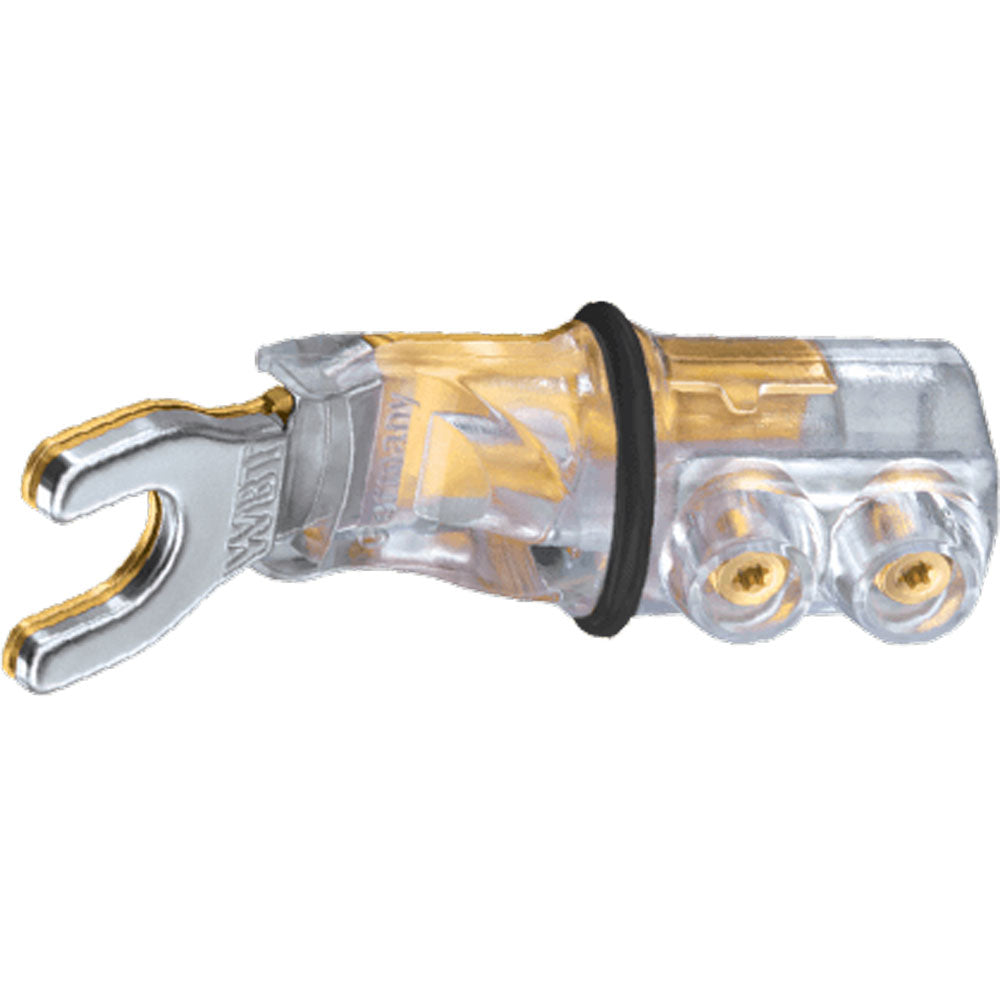 WBT 0661 Cu nextgen 1/4" Spade Plug Made from Gold Plated Pure Copper (Single, Black)