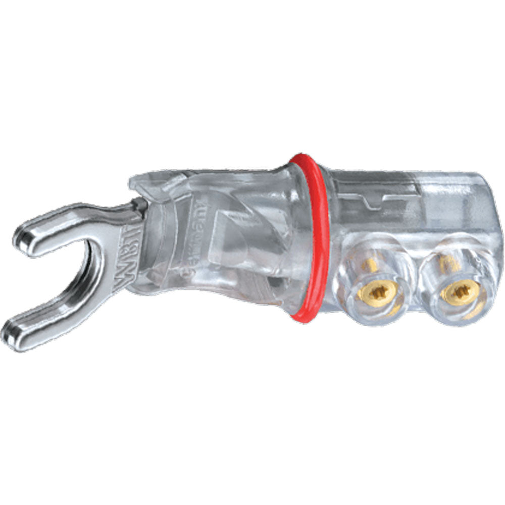 WBT 0681 Ag nextgen 5/16" Spade Plug Made from Fine Silver (Single, Red)