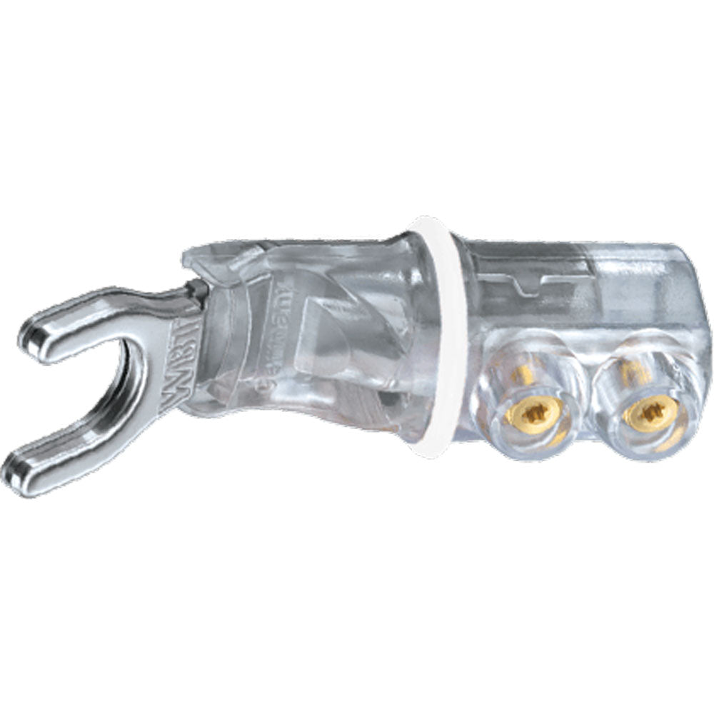 WBT 0681 Ag nextgen 5/16" Spade Plug Made from Fine Silver (Single, White)