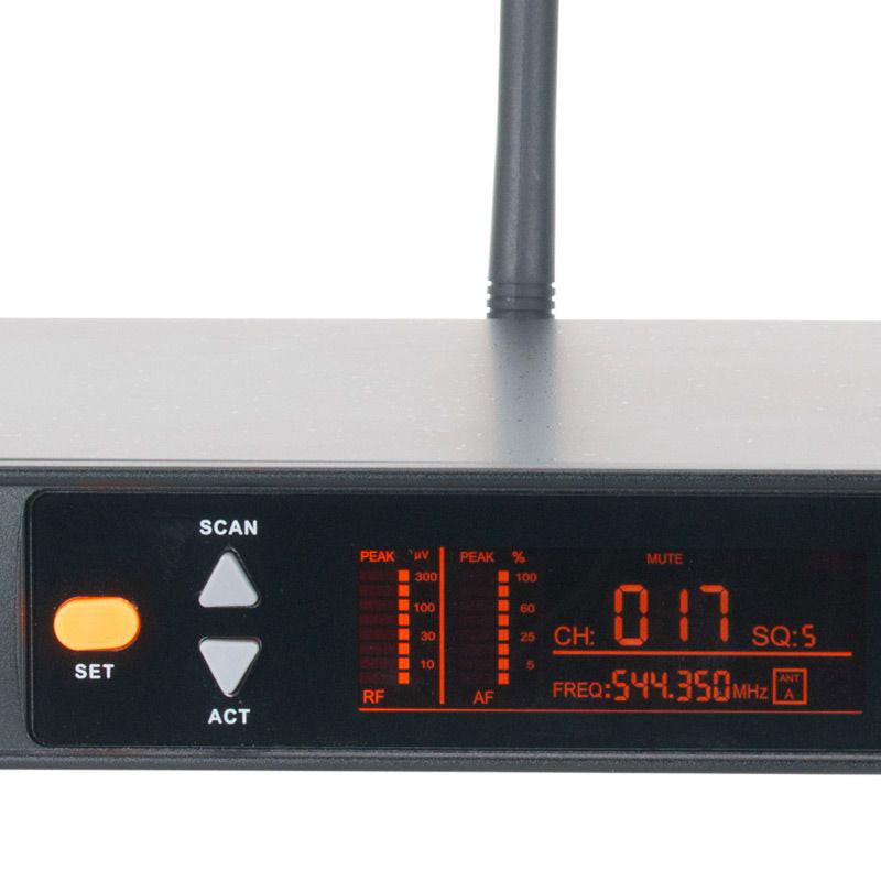 American DJ WM219 2-Channel UHF Wireless Microphone System