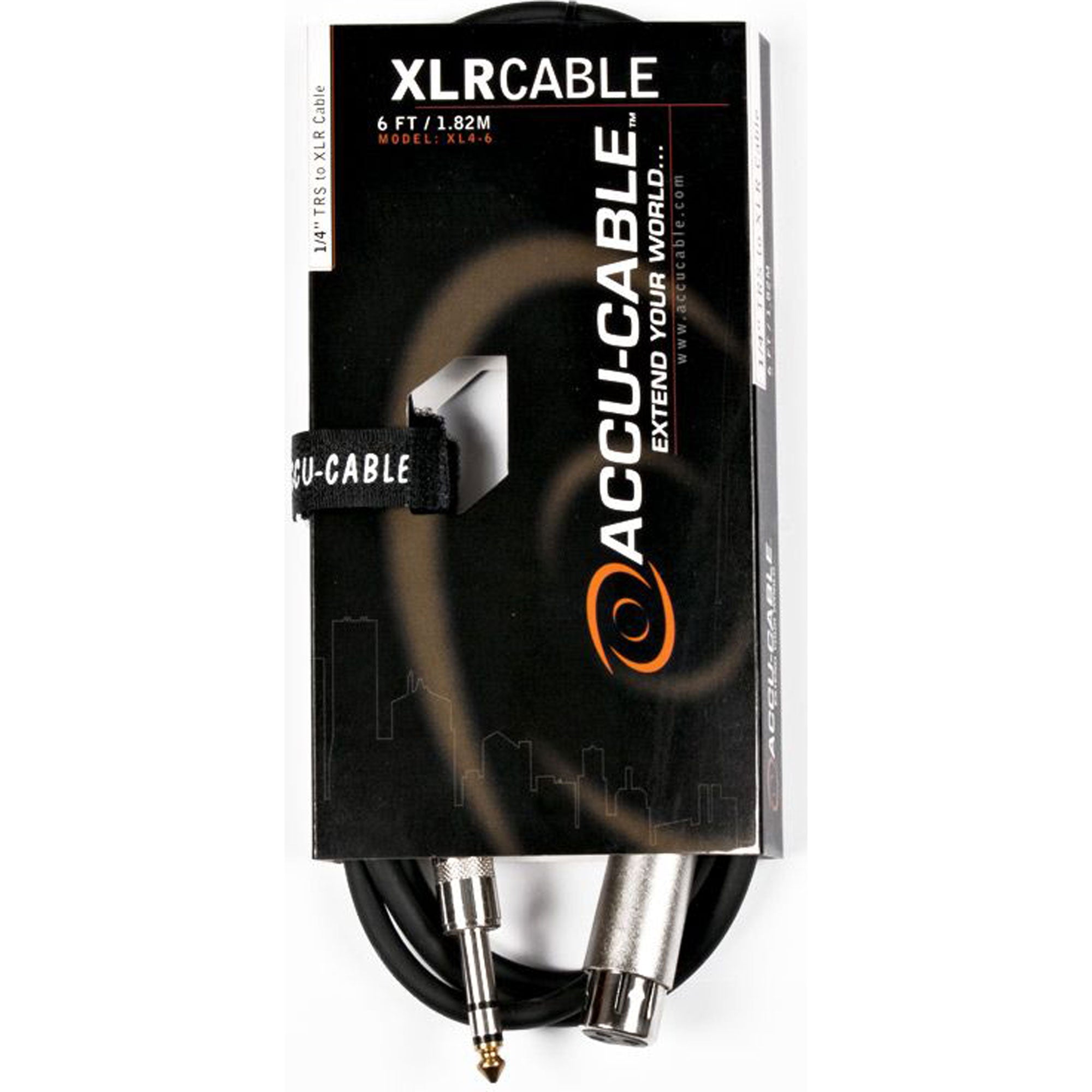 American DJ XL4-6 TRS to XLR Microphone Cable (6')