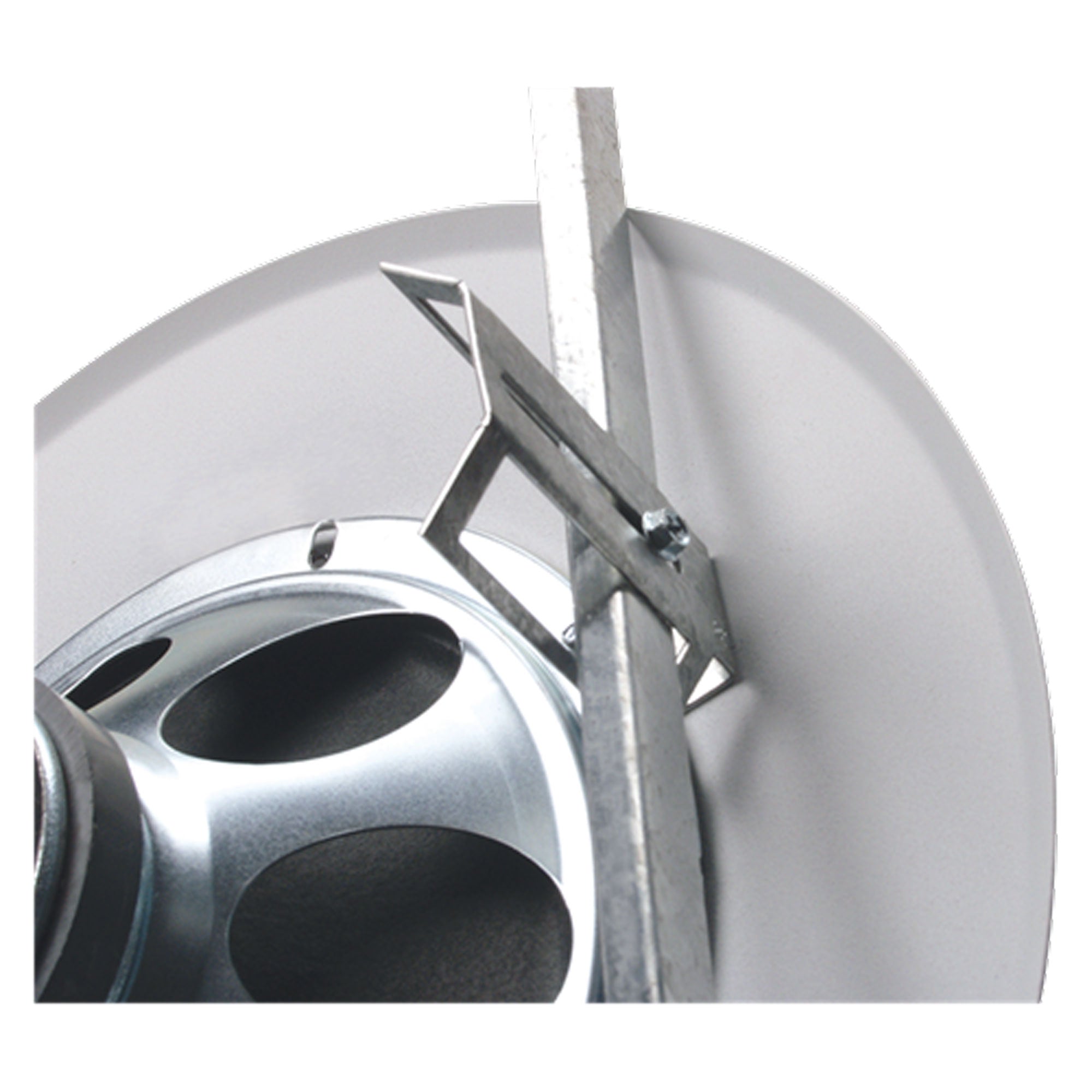 AtlasIED EZHD72W 8" In-Ceiling Speaker with 4W 25V/70V Transformer, 51-8 Baffle, Support Rails (Pair)