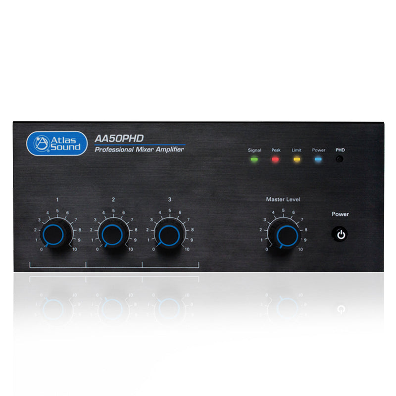 AtlasIED AA50PHD 4-Input, 50-Watt Mixer Amplifier with Automatic System Test