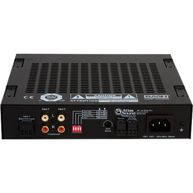 AtlasIED MA40G 3-Input, 40-Watt Mixer Amplifier with Global Power Supply