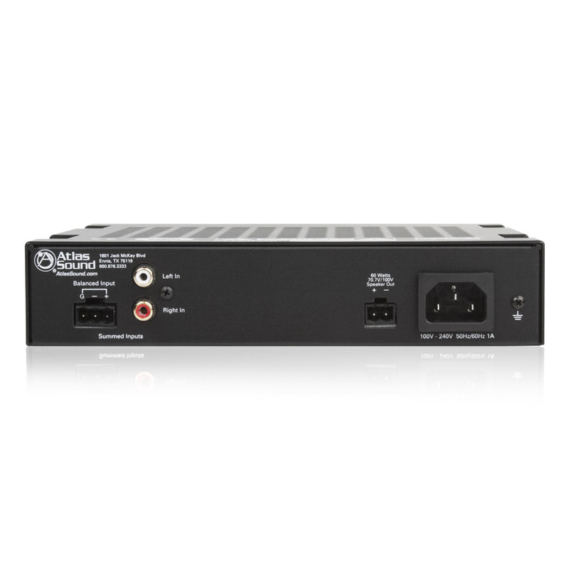 AtlasIED PA60G 60W 2 Input Single Channel Power Amplifier