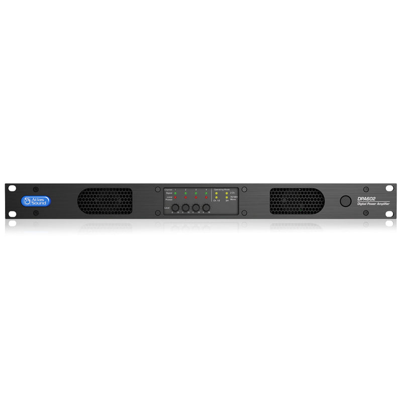 AtlasIED DPA602 600-Watt Networkable Multi-Channel Power Amplifier with Dante Network Audio