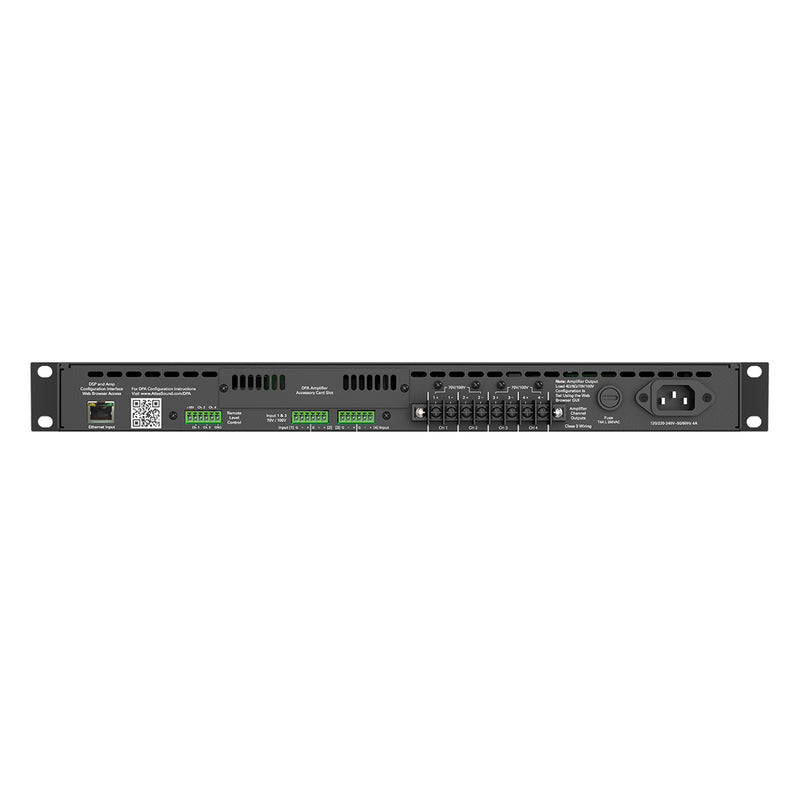 AtlasIED DPA602 600-Watt Networkable Multi-Channel Power Amplifier with Dante Network Audio