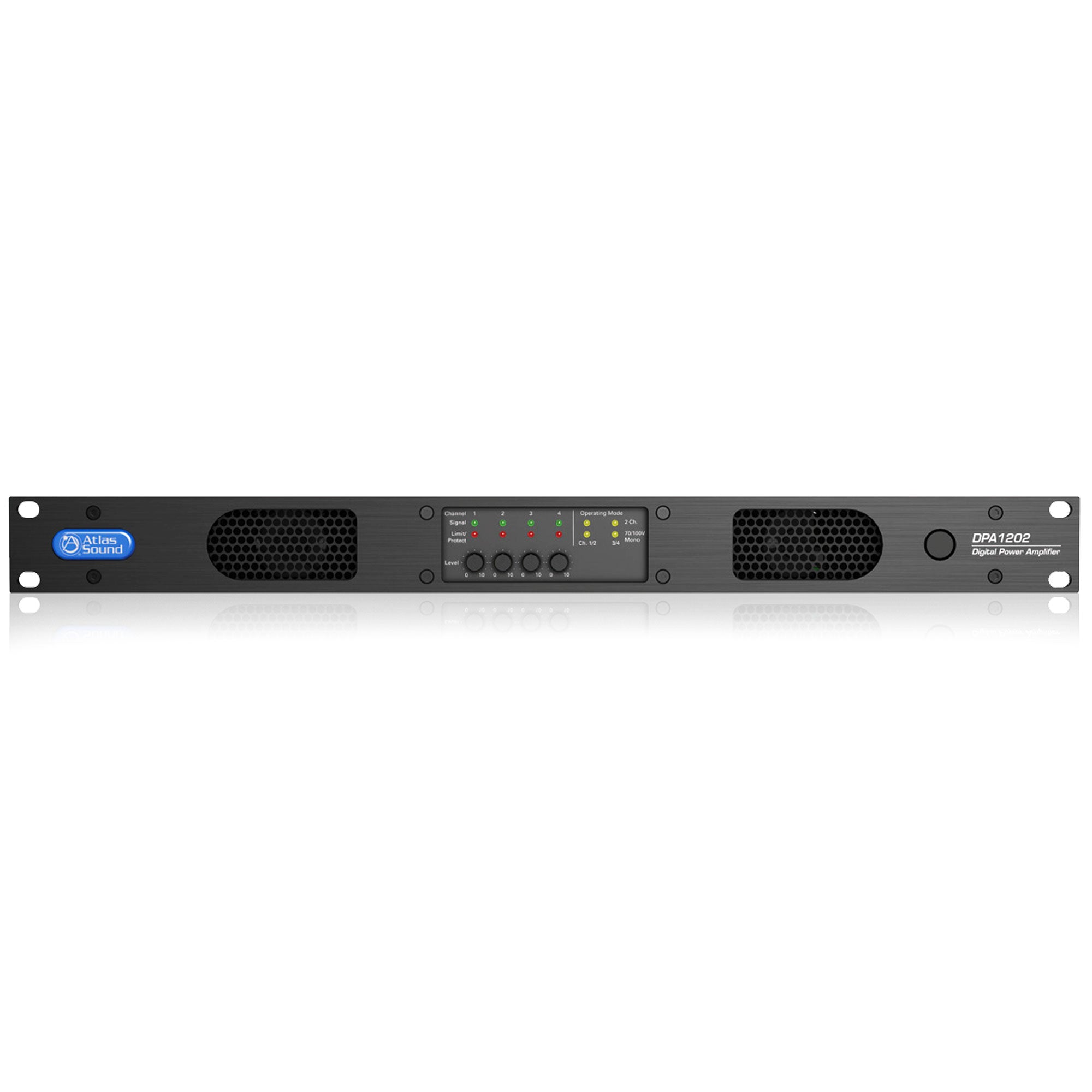 AtlasIED DPA1202 1200-Watt Networkable Multi-Channel Power Amplifier with Dante Network Audio