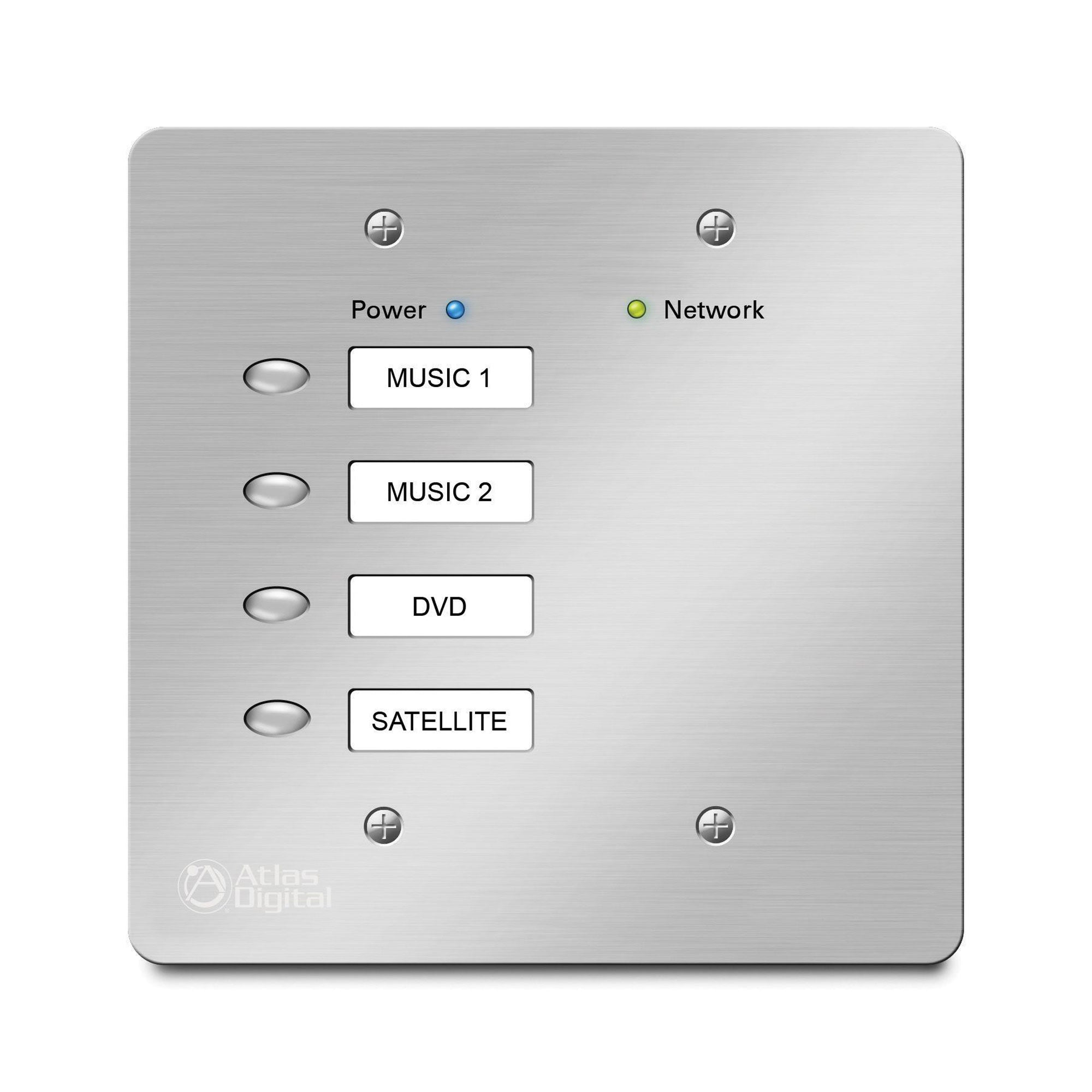 AtlasIED BBWP-S4W Bluebridge 4-Button Controller (White)