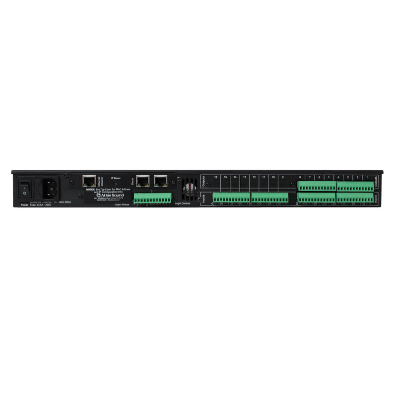 AtlasIED BB-168AECDT 16 Input x 8 Output Networkable DSP Device with Acoustic Echo Cancellation
