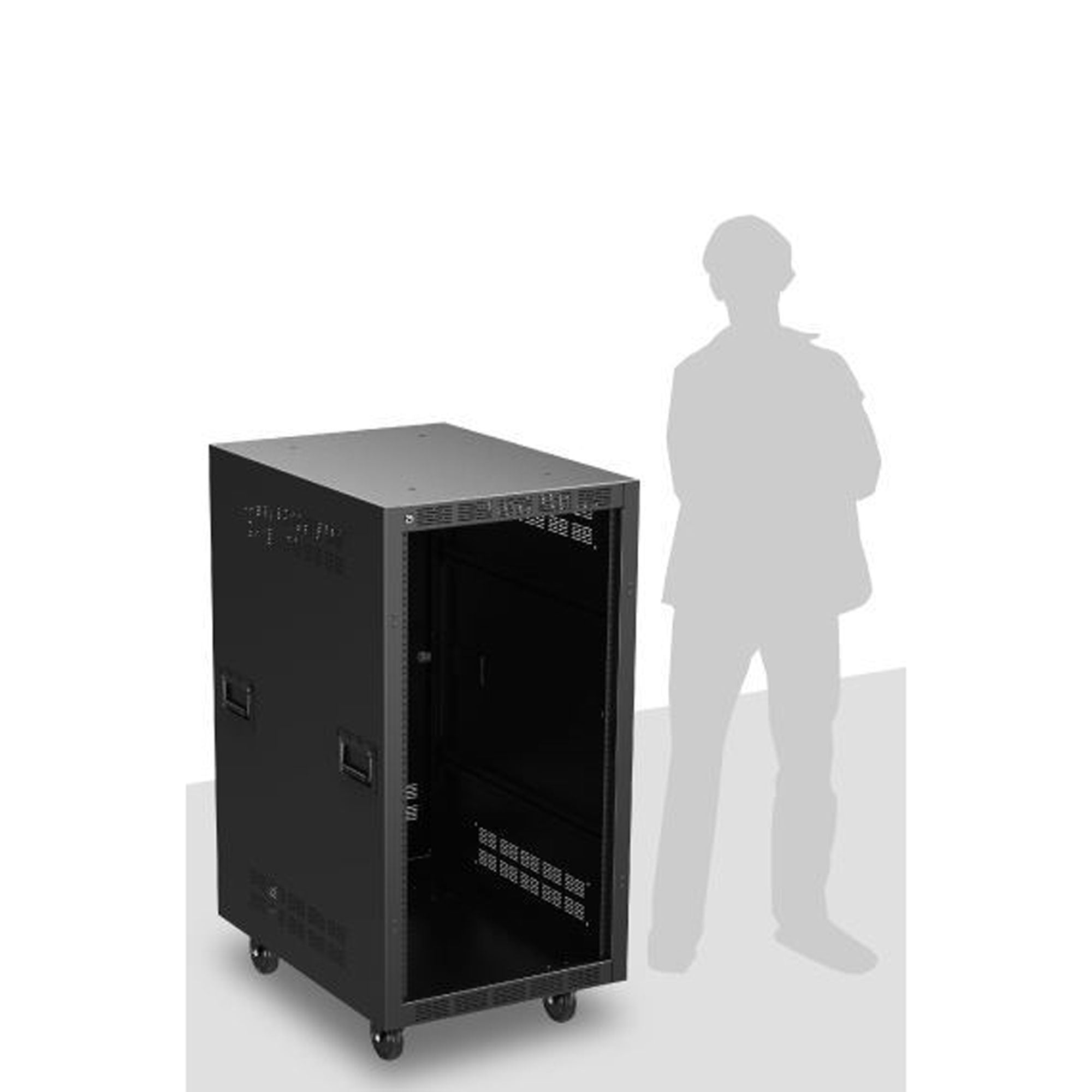 AtlasIED RX21-25 Mobile Equipment Rack (21U, 25" Deep)